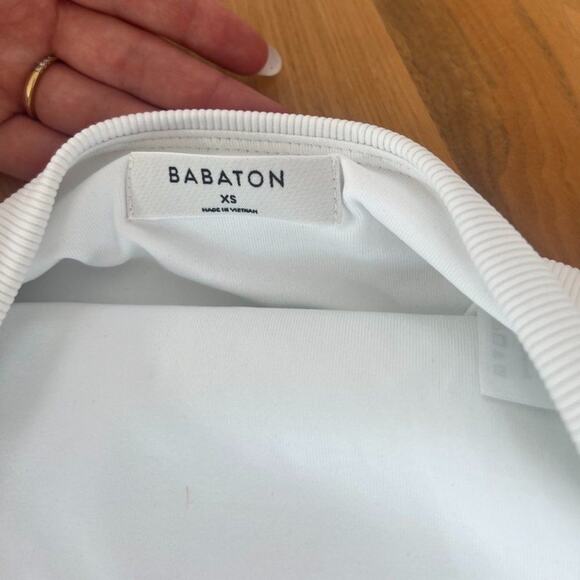 Aritzia Babaton Contour Halter Bodysuit White - Picture 5 of 9